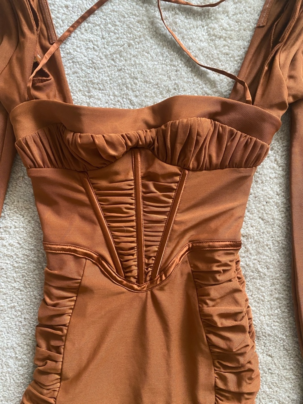 Oh Polly size XS-2 corset mini gathered dress - Picture 2 of 6